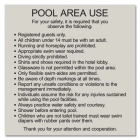 Pool Area Use Sign