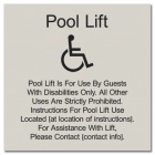 Pool Lift Rules w/ ISA Symbol