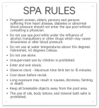 Prince Williams & Virginia Beach Spa Rules Sign