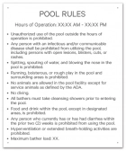 Rhode Island Pool Rules Sign