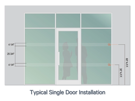Single Door Hotel Entrance Distraction Graphic