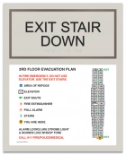 Standard Stairway Evacuation Plans - CA Compliant