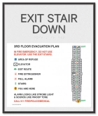 Standard Stairway Evacuation Plans - CA Compliant