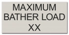 State Pool Sign - Maximum Bather Load - Virginia Compliant