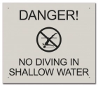 State Pool Sign - No Diving - Maryland Compliant