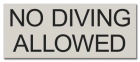 State Pool Sign - No Diving - Virginia Compliant