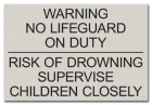 State Pool Sign - No Lifeguard - Georgia Compliant
