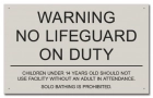 State Pool Sign - No Lifeguard - Nevada Compliant