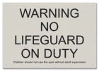 State Pool Sign - No Lifeguard on Duty - California