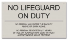 State Pool Sign - No Lifeguard on Duty - KY Compliant