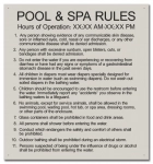 State Pool Sign - Pool & Spa Rules - New Jersey Compliant