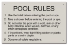 State Pool Sign - Pool Rules - Arizona Compliant