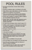 State Pool Sign - Pool Rules - Arkansas Compliant