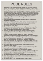 State Pool Sign - Pool Rules - Illinois Compliant