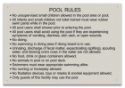 State Pool Sign - Pool Rules - Maine Compliant