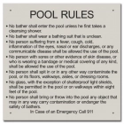 State Pool Sign - Pool Rules - Massachusetts Compliant