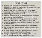 State Pool Sign - Pool Rules - Michigan Compliant
