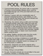 State Pool Sign - Pool Rules - Minnesota Compliant