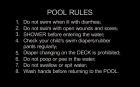 State Pool Sign - Pool Rules - Mississippi