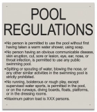 State Pool Sign - Pool Rules - Nebraska Compliant