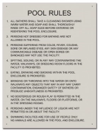 State Pool Sign - Pool Rules - Nevada Compliant
