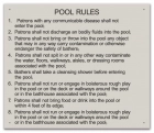 State Pool Sign - Pool Rules - New Hampshire