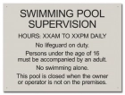 State Pool Sign - Pool Rules - New Jersey Compliant