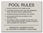 State Pool Sign - Pool Rules - North Carolina Compliant