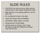 State Pool Sign - Pool Rules - Oregon Compliant