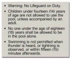 State Pool Sign - Pool Rules - Virginia Compliant