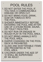 State Pool Sign - Pool Rules - Wisconsin Compliant