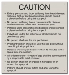 State Pool Sign - Spa Rules - Arkansas Compliant