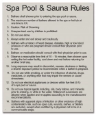 State Pool Sign - Spa Rules - DC Compliant