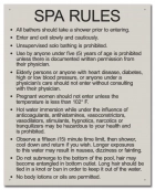 State Pool Sign - Spa Rules - Delaware Compliant