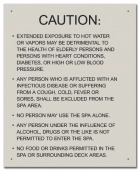 State Pool Sign - Spa Rules - Nevada Compliant