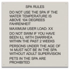 State Pool Sign - Spa Rules - Texas Compliant