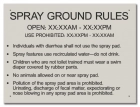 State Pool Sign - Spray Ground Rules - New York City Compliant
