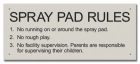 State Pool Sign - Spray Pad Rules - Iowa Compliant
