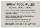 State Pool Sign - Spray Pool Rules - Montana Compliant