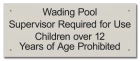 State Pool Sign - Wading Pool Rules - OK Compliant