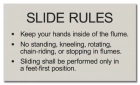 State Pool Sign - White-Water Slide Rules - New York City Compliant