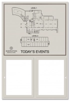 Today's Events Sign w/ Insert Windows