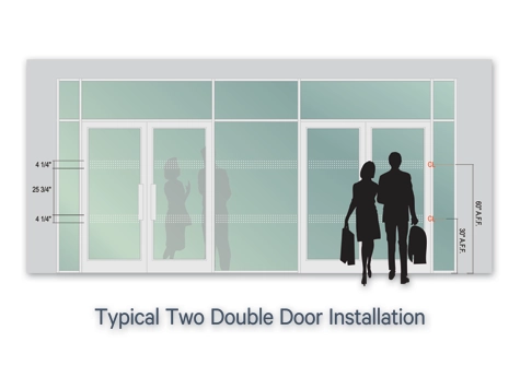 Two Double Door Hotel Entrance Distraction Graphic