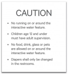 Utah Interactive Water Feature Caution Sign