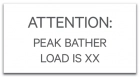 Utah Peak Bather Load Pool Sign