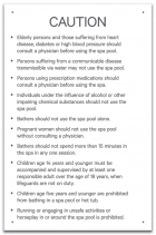 Utah Spa Rules Caution Sign