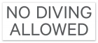 Virginia No Diving Sign