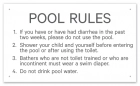 Virginia Pool Rules Sign