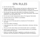 Virginia Spa Rules Sign