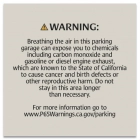 Warning Sign: Enclosed Parking Facilities